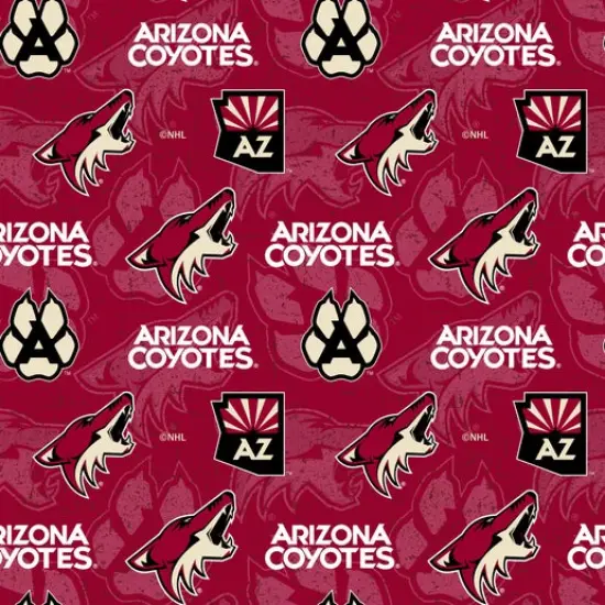 NHL Licensed Arizona Coyotes Tone On Tone 1199-COY Cotton Fabric by the Yard {1}