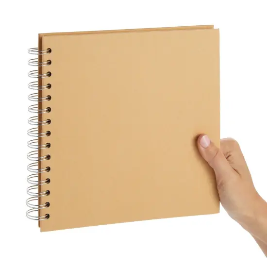 Juvale 80 Pages Hardcover Kraft Scrapbook Albums, Multi-Purpose Brown Paper Notebook for Arts and Crafts, Blank Page Journal for Scrapbooking, Crafting, Creating Artworks and Journaling (8x8 Inches) {7}