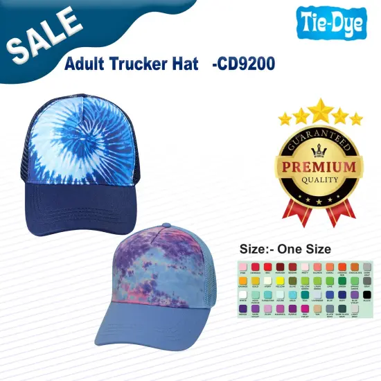 Tie-Dye&reg; Adult Trucker Hat REACTIVE RAINBOW {2}