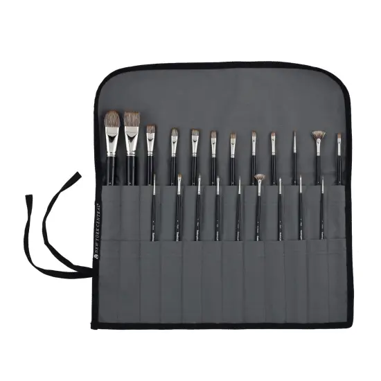 Creative Mark Hamburg Premiere Professional Oil Painting Brushes - AssortedSet of 21 Oil Paint Brush - Handmade in Germany, Natural & Synthetic Hair Blend, Long Triple-Lacquered Birch Handle {1}