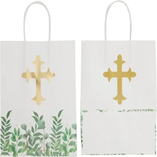 15 Pack of Religious Party Favor Gift Bags for Easter Christening Gifts, for Girls and Boys Baptism {3}