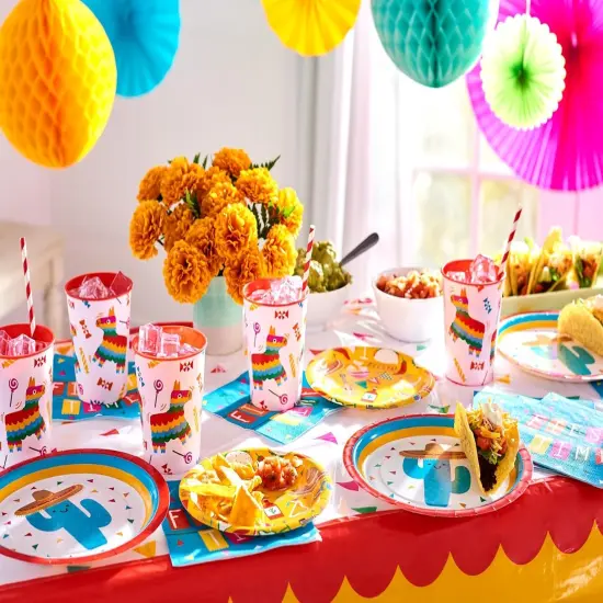 36-Count Paper Dessert Plates, Fiesta Party Supplies {4}