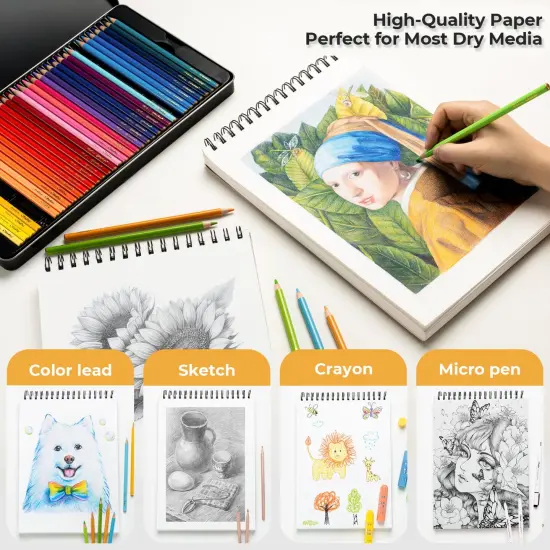 Ohuhu Sketchbook, 9" x 12" &ndash; 100 Sheets (79lb/110gsm) {2}