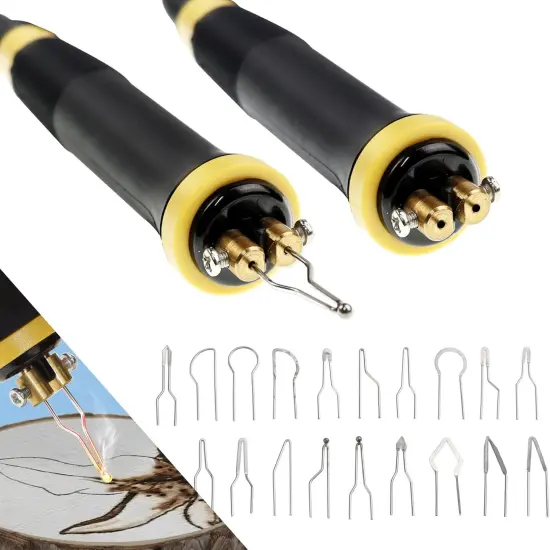 Professional Wood Burning Kit, Pro1 Wood Burners for Wood Burning Pyrography with 20 Wire Nibs Tips Including Ball Tips {5}