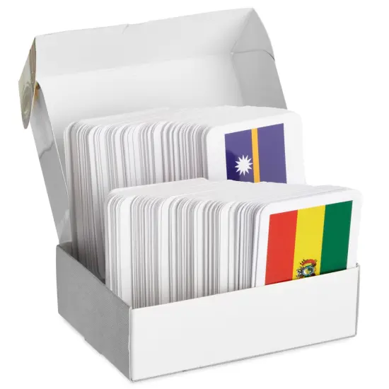 BLUE PANDA 205 Countries of The World Flags Flash Cards for Kids Ages 3-14 - Geography Country Flashcards with Continent and Capital - Double-Sided Cards (2.5 x 3.5 in) {7}