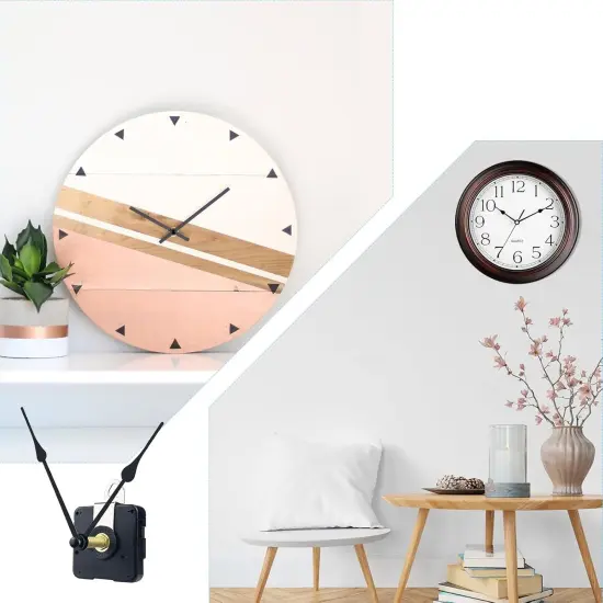 Clock Movement DIY Wall Clock Movement Mechanism Clock Repair Kit Replacement (Shaft Length 1-1/5 inch,2 Pair Hands) {5}