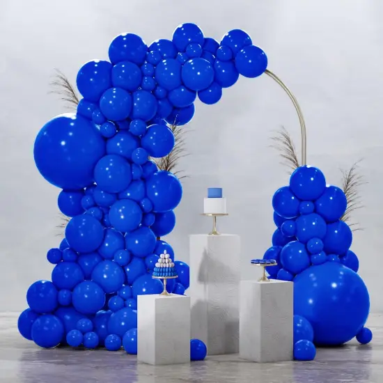 Royal Blue Balloons 92 pcs Different Sizes of 18 12 10 5 Inch Dark Blue Matte Balloon Arch Kit Garland for Graduation 4th of July Baby Shower Birthday Party Decorations Blue-Y59 {1}