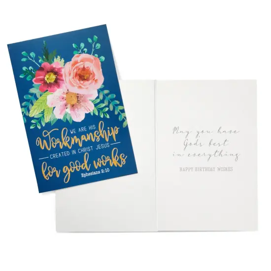 48 Pack Religious Christian Birthday Cards Bulk Set with Envelopes, Bible Verse Design (4 x 6 In) {4}