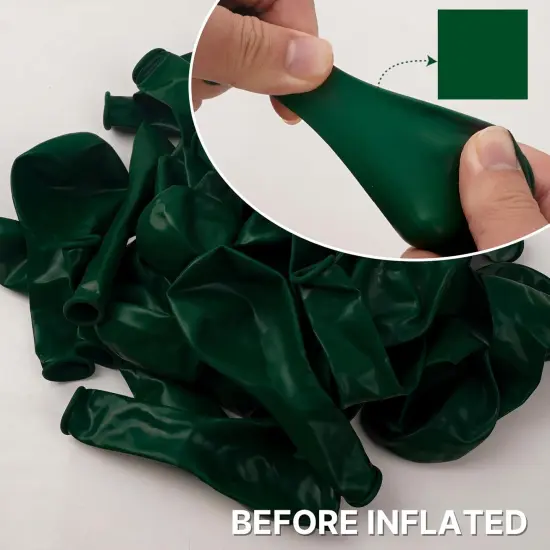 Hunter Green Balloons, 140 pcs Dark Green Balloons Different Sizes Pack of 18 Inch 12 Inch 10 Inch 5 Inch Deep Green Balloons for Balloon Garland Balloon Arch as Party Decorations, Green-Y56 {4}