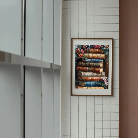 DIY Book Paint by Numbers Kit for Adults,Books Oil Acrylic Painting Kits for Adults Beginners on Canvas,Unframed Flowers Paint by Number Kits for Home Wall Decor 16 X 20 Inch. {3}