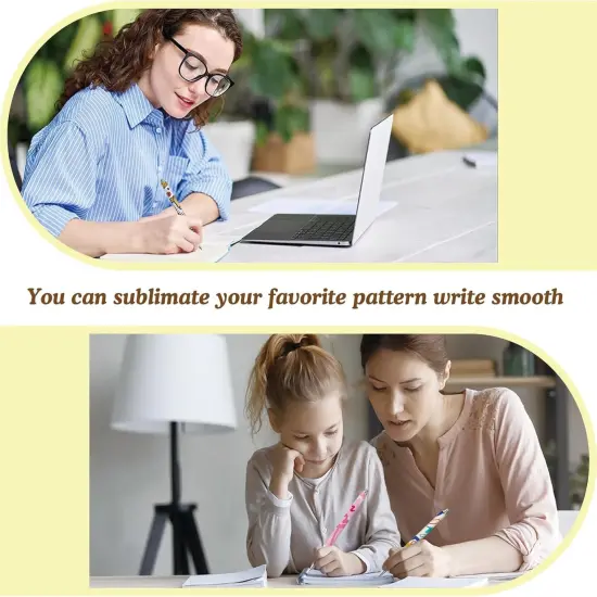 45 Pack Sublimation Pens Blank With Shrink Wrap, No Clip Heat Transfer Sublimation Ballpoint Pen, White Aluminum Personalized Customized Sublimation Pen for DIY Office School Stationery Supplies {5}