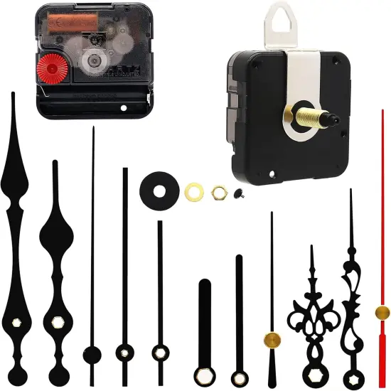 Movement for Clock Repair Replacement 23mm (29/32 inch) Shaft Length 15mm (19/32 inch) Thread Length.(Black Shaft) {1}