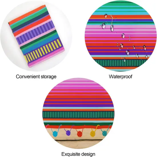 3PCS Fiesta Tablecloth for Mexican Themed Party Decorations, Plastic Tablecover Multicolor Style for Fiesta Birthday, Taco Night, Cinco De Mayo and Spanish Themed Party Baby Shower Celebration {5}