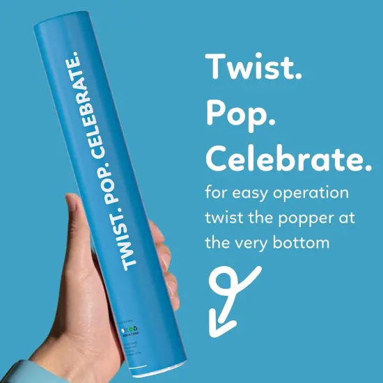 6 Pack Confetti Cannon Confetti Poppers | Biodegradable Rainbow Pack | TUR Party Supplies | Launches Up to 25ft | Giant (12 in) | Party Poppers for PRIDE Month, Graduation, Birthdays, Weddings {4}