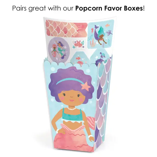 Big Dot of Happiness Mermaid Party Favor Sticker Sheet Sets, Mermaid Birthday Party Favors for Girls - 12 Sheets - 120 Stickers {6}