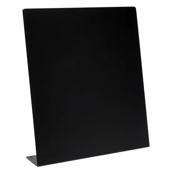 Large Magnetic Metal Board for Magnets - Tabletop Memo Display Easel Stand for Home, Office, School (Black, 12.6 In) {6}
