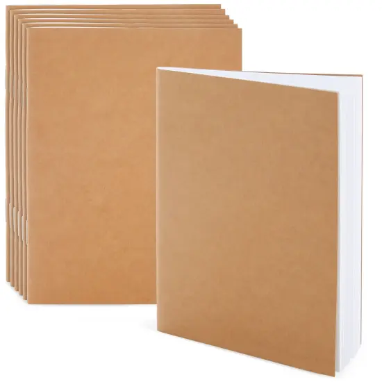 24 Pack Blank Notebook Bulk, Brown Unlined Kraft Paper Journals for Kids Drawing, Sketching, Sketchbooks for Students to Write Stories, Classroom Supplies - A6 4x6 inch Small {6}
