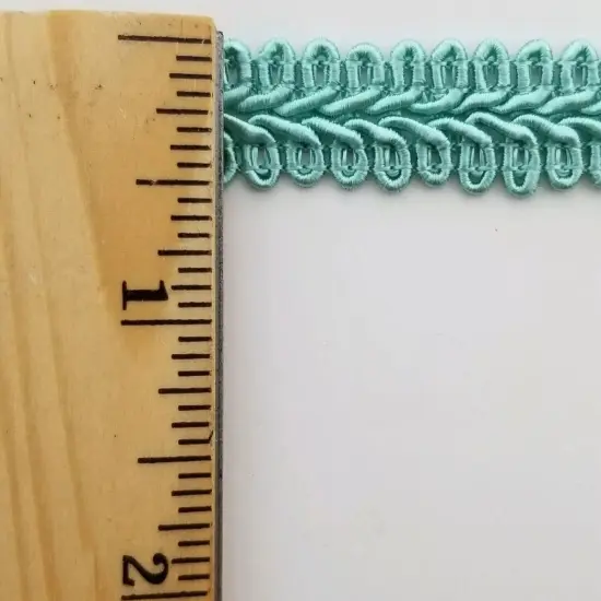 1/2" Chinese French Braid Gimp Trimming - 12 Continuous Yards - Many Colors! Aqua {2}