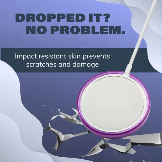 Insten 2-Pack Case Compatible with MagSafe Charger Pad, Protective Soft TPU Slim Skin Cover (Charger Not Included) Clear & Purple {3}