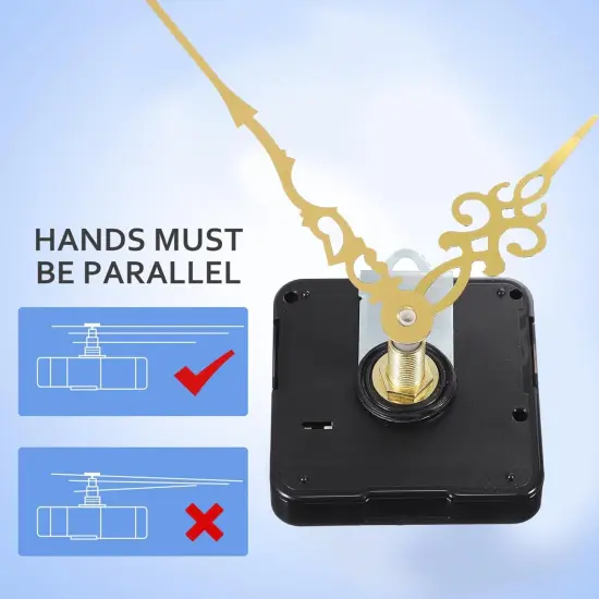 4Pcs Quartz Clock Mechanism Kit, Clock Numerals Kit, Quartz Clock Movement Mechanism Non Ticking DIY Clock Mechanism with 6 Clock Hands Sets, DIY Clock Motor Kit (Gold) {4}