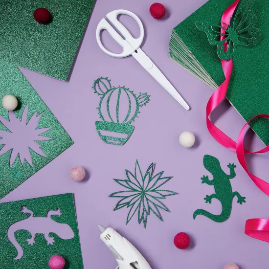 30 Sheets Green Glitter Cardstock Paper for DIY Crafts, Card Making, Invitations, Double-Sided, 300gsm (8.5 x 11 In) {2}