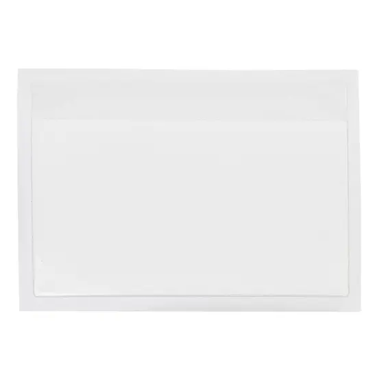 100 Pack Clear Self-Adhesive Pocket Label Holders for Index Cards 3x5, Bulk Top Load Plastic Sleeves for Storage {7}