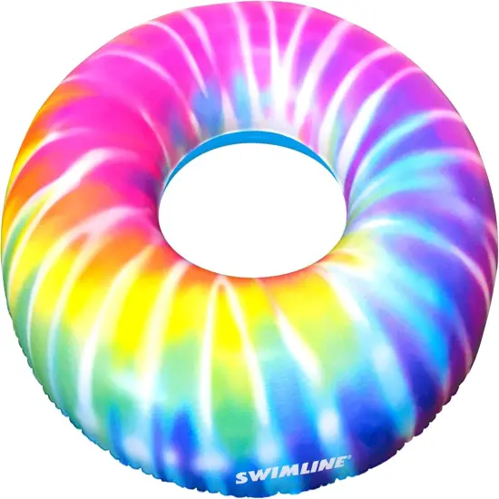 Swimline Inflatable Spiral Tie Dye Swimming Pool Ring - 36.5" Multi {3}