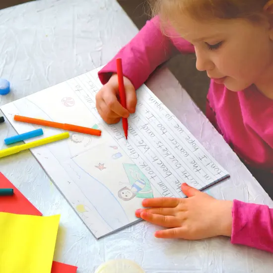 6 Pack of Blank Books for Kids to Write Stories, Make your Own Comic, Journal, or Book, Paperback (6 Colors, 12 Sheets/24 Pages, 5.5x8.5 in) White {5}