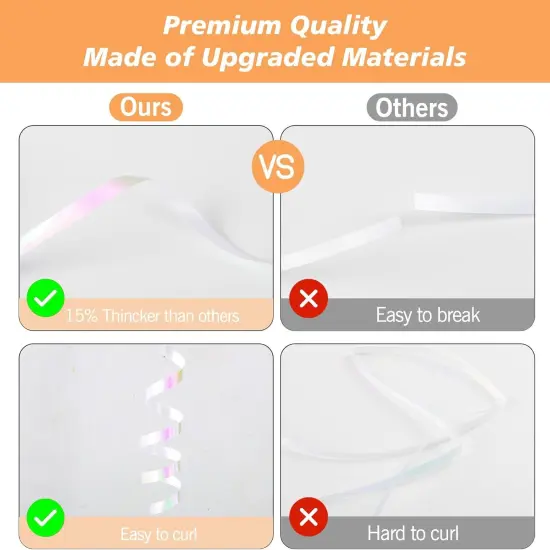 500 Yard Curling Ribbon, 3/16" White Gradient Curly Ribbons for Gift Wrapping, Balloon Ribbon, Balloon String, Laser Ribbon, Thin Ribbon, Gift Ribbon {2}