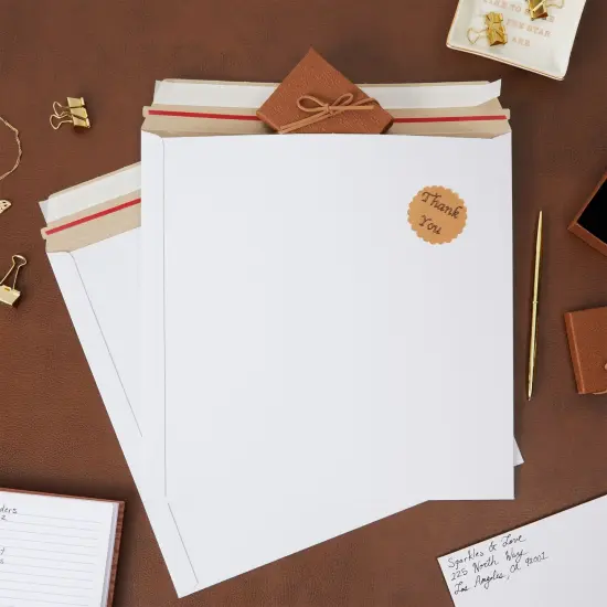 25-Pack Stay Flat Rigid Mailers 12x12 with Self Adhesive Seal, Bulk White Cardboard Envelopes for Shipping Photos, Mailing Calendars, Art Prints, CDs, Documents {3}