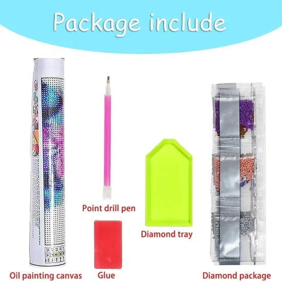 Halloween Diamond Painting Kits for Adults,5D Full Round Diamond Halloween Clown Diamond Art Kit, Large Dots Diamond Painting for Beginners, DIY Beads for Home Wall Decor, 27.5" x 15" {5}