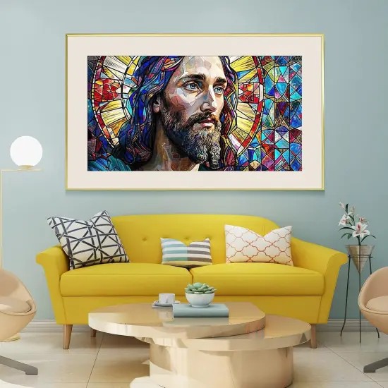 Large Diamond Painting Kits, 5D Jesus Diamond Art Kits for Adults, DIY Full Drill Jesus Diamond Art Painting, Large Gem Art Kits for Home Wall Decor 27.5X15.7 Inch {3}