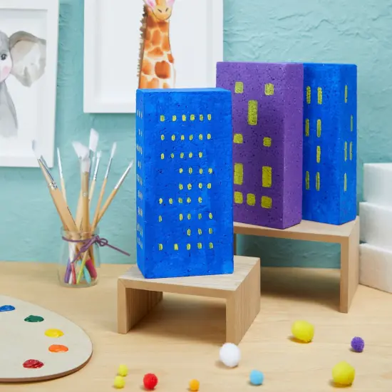 6 Pack Foam Blocks for Crafts - Polystyrene Brick Rectangles for Art Sculpting, Flower Arrangements, DIY, Packing (8 x 4 x 2 In) White {2}