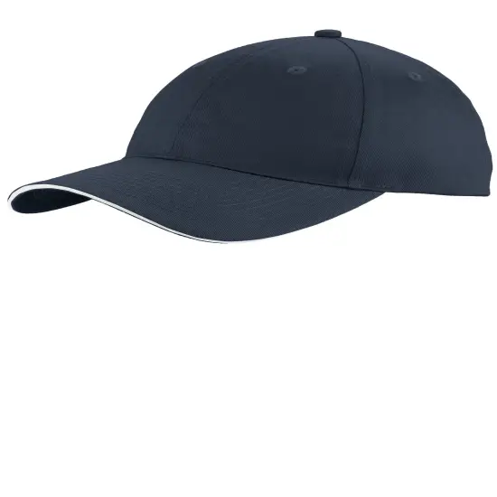 Port & Company&reg; Unstructured Sandwich Bill Cap Royal/ Black {6}