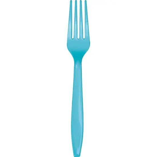 288 pc Bulk Bermuda Blue Plastic Forks {1}