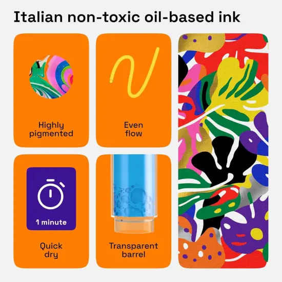 20 Oil-Based Permanent Paint Markers - Assorted Sets of Fine and Medium Tip Markers for Wood, Rock, Fabric, Glass, Ceramic, Metal, Plastic, and More - Quick Dry, Waterproof, Permanent {4}