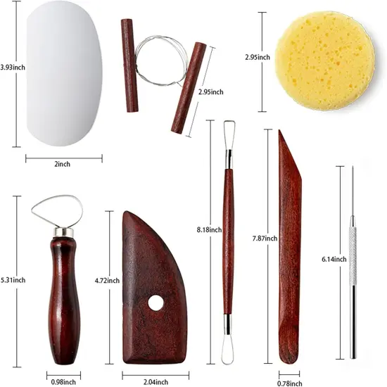 8Pcs Pottery Clay Sculpting Tools Polymer Clay Tools {2}