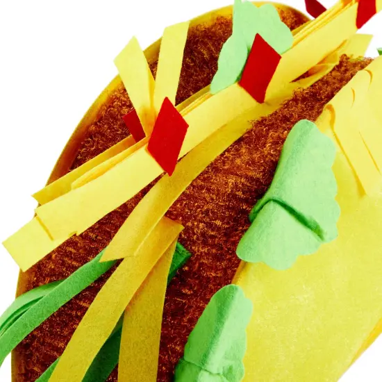 Juvale Plush Fiesta Taco Hat for Mexican Outfit - Mexican Hat for Themed Birthdays, Taco Tuesday, Cinco de Mayo & Halloween Party Costume, Dress Up, Adult Size Yellow {6}