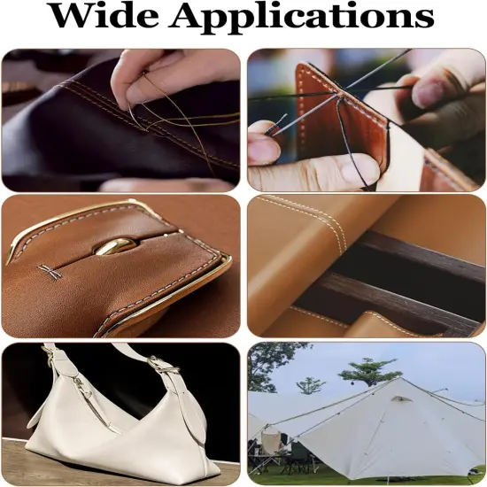 8 Spools Extra Strong Upholstery Thread 218 Yards Sewing Thread Kit, Bonded Nylon Thread for Sewing Machine, Heavy Duty Thread for Kite, Home, Craft, DIY and Denim Leather {5}