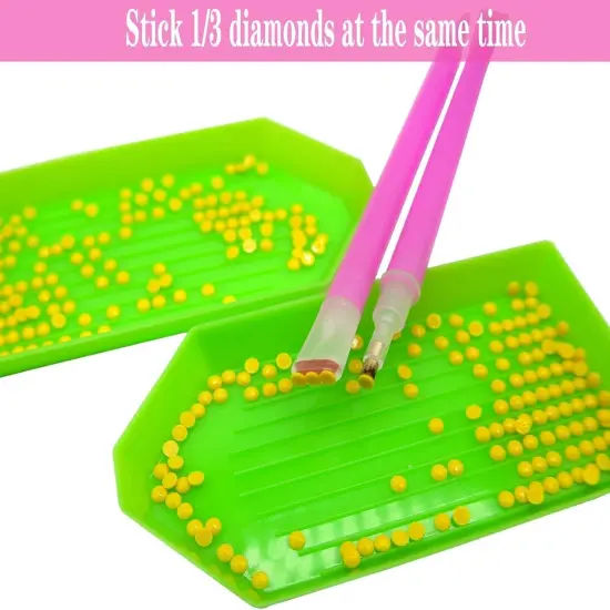 94PCS 5D Diamond Art Painting Tools and Accessories Kits,with 20 Plastic Diamond Trays,20pcs Glue Clay,20 Diamond Art Painting pens,Non-Slip Clips,tweezer,and Diamond Crreection {4}