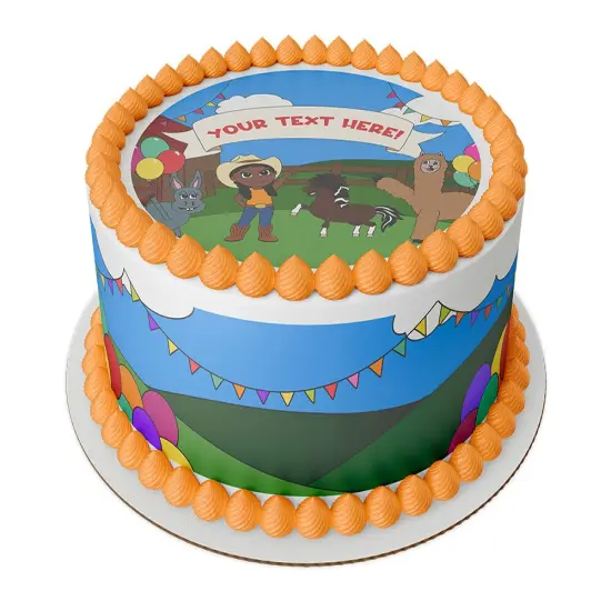 Cowgirl Camryn Edible Image Edible cake topper {1}