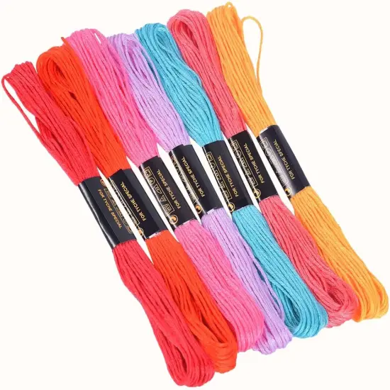 315 Inches - 100 Skeins Rainbow Color Embroidery Floss Cross Stitch Threads {4}