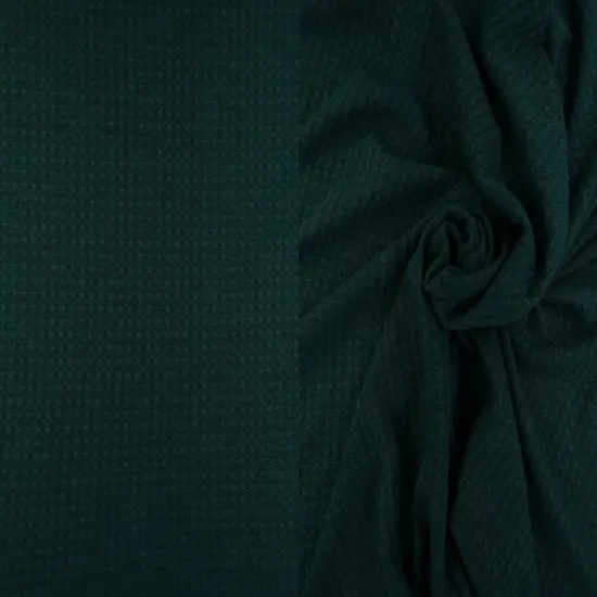 1 Yard Waffle Solid Knit Fabric Soft Stretch Textured Material 58/60" Wide Rust {6}