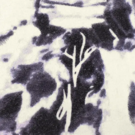 Purple-White-Multi Tie Dye Printed Stretch Rayon Brushed Jersey Knit Fabric By the Yard {1}