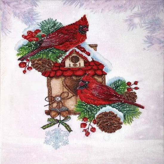 Cardinals Counted cross stitch kit 1288A {1}