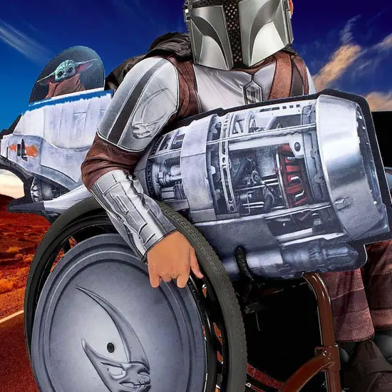 Mandalorian Star Wars Wheelchair Costume Accessory with Speeder Design Panels {5}