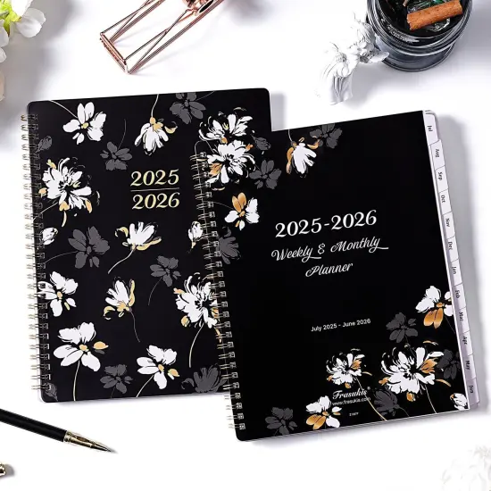 2025-2026 Planner - Weekly Monthly Planner from July 2025 - June 2026, Academic Calendar Planners 2025-2026 with To Do List, Tabs, Floral Cover {1}