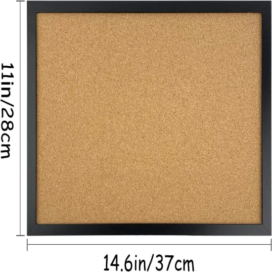 Black Cork Board Bulletin Board, 14.6"X 11(Black) {4}