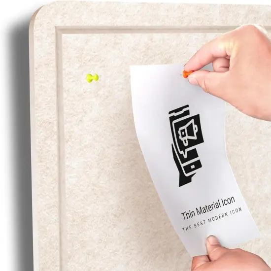 23.5 X 17.5 inches Cork Board with 20 Pushpin(Oatmeal) {3}