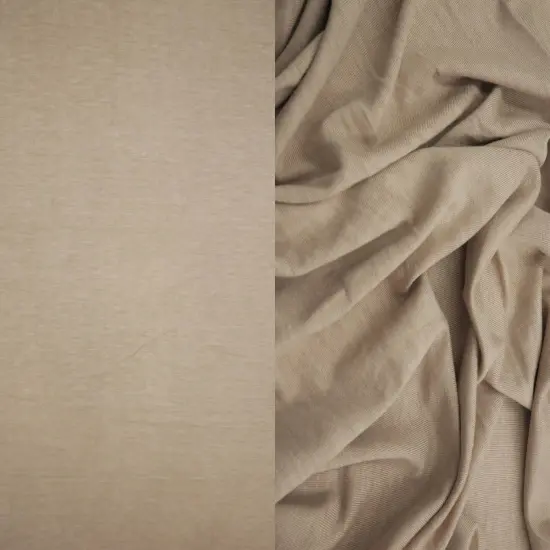 Vortex Washed Jersey Solid Fabric 1 Yard Soft Stretch Smooth Drape 58/60" Wide Mushroom {1}